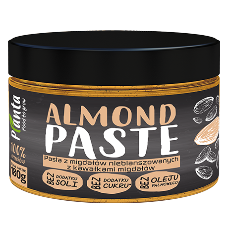 Pasta z migdałów nieblanszowanych z kawałkami migdałów