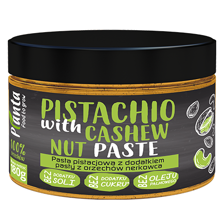Pasta pistacjowa z dodatkiem 50% pasty z orzecha nerkowca